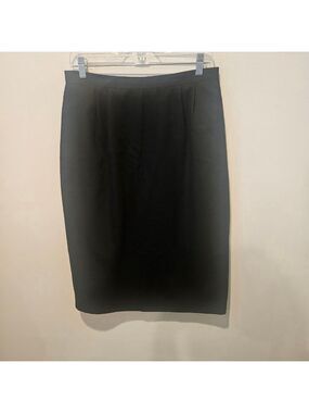 Women's SASSCO Vintage Black 100% Virgin Wool Pencil Skirt Size 14